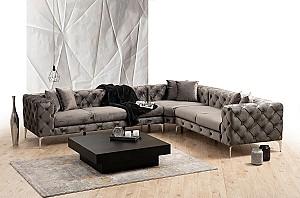 Canapea coltar Trendy Como Dreapta Antracit (Gri)