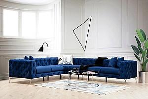 Canapea coltar Trendy Como Stanga Bleumarin (Albastru)