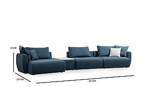 Canapea coltar Trendy Maya Corner 1 Stanga Albastru