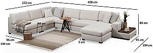 Canapea coltar Trendy Bucla 9 Bej