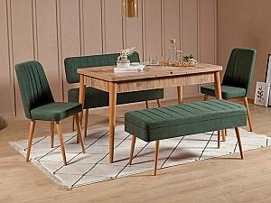 Set de masa si scaune Trendy Vina 1070 Pinul Atlantic (Maro)/Verde