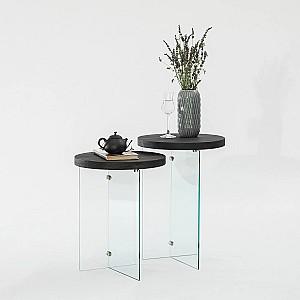 Masuta de cafea, reviste Trendy Serenity 2 Antracit (Gri)/Transparent