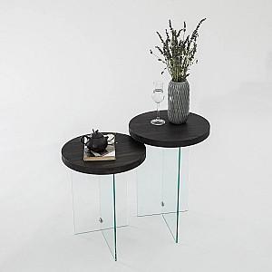 Masuta de cafea, reviste Trendy Serenity 2 Antracit (Gri)/Transparent