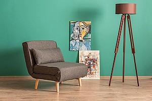 Fotoliu Trendy Folde Single Gri inchis