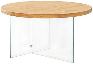 Masuta de cafea, reviste Trendy Serenity Transparent/Stejar (Bej)