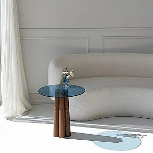 Masuta de cafea, reviste Trendy Thales Nuc (Maro)/Albastru