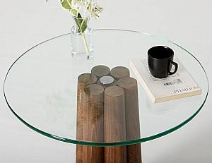 Masuta de cafea, reviste Trendy Thales Nuc (Maro)/Transparent