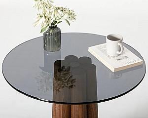 Masuta de cafea, reviste Trendy Thales Nuc (Maro)/Gri inchis
