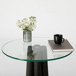 Masuta de cafea, reviste Trendy Thales Negru/Transparent