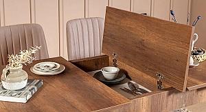 Set de masa si scaune Trendy Vina 0900 Nuc (Maro)/Piatra