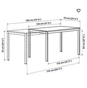 Masa IKEA Vihals 120/180x74 (Alb)