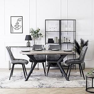 Masa Mebel Elite Lukas 250 Beton (Gri)/Negru