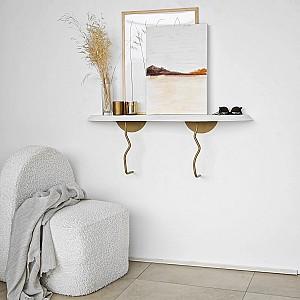 Raft de perete Trendy Lierre Auriu/Alb