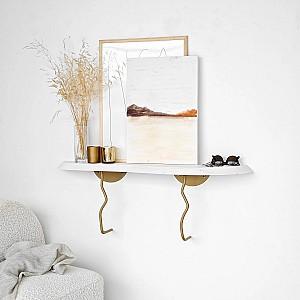 Raft de perete Trendy Lierre Auriu/Alb