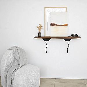 Raft de perete Trendy Lierre Negru/Nuc (Maro)