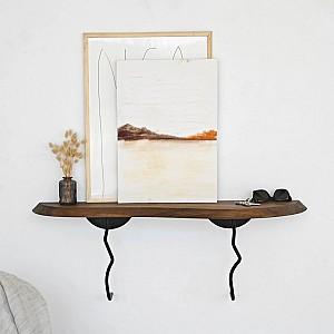 Raft de perete Trendy Lierre Negru/Nuc (Maro)