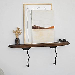 Raft de perete Trendy Lierre Negru/Nuc (Maro)