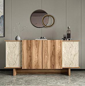 Masa consola Trendy Diana Travertin/Nuc (Maro)
