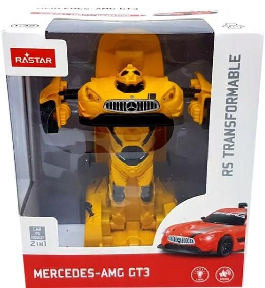 Masina jucarie Rastar 1:32 Mercedes-Benz GT3 Transformable Yellow 62310