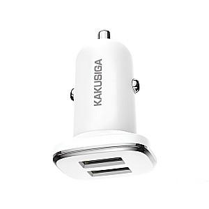 Incarcator auto Ksiga 2.4A KSC-565 Ruitu White