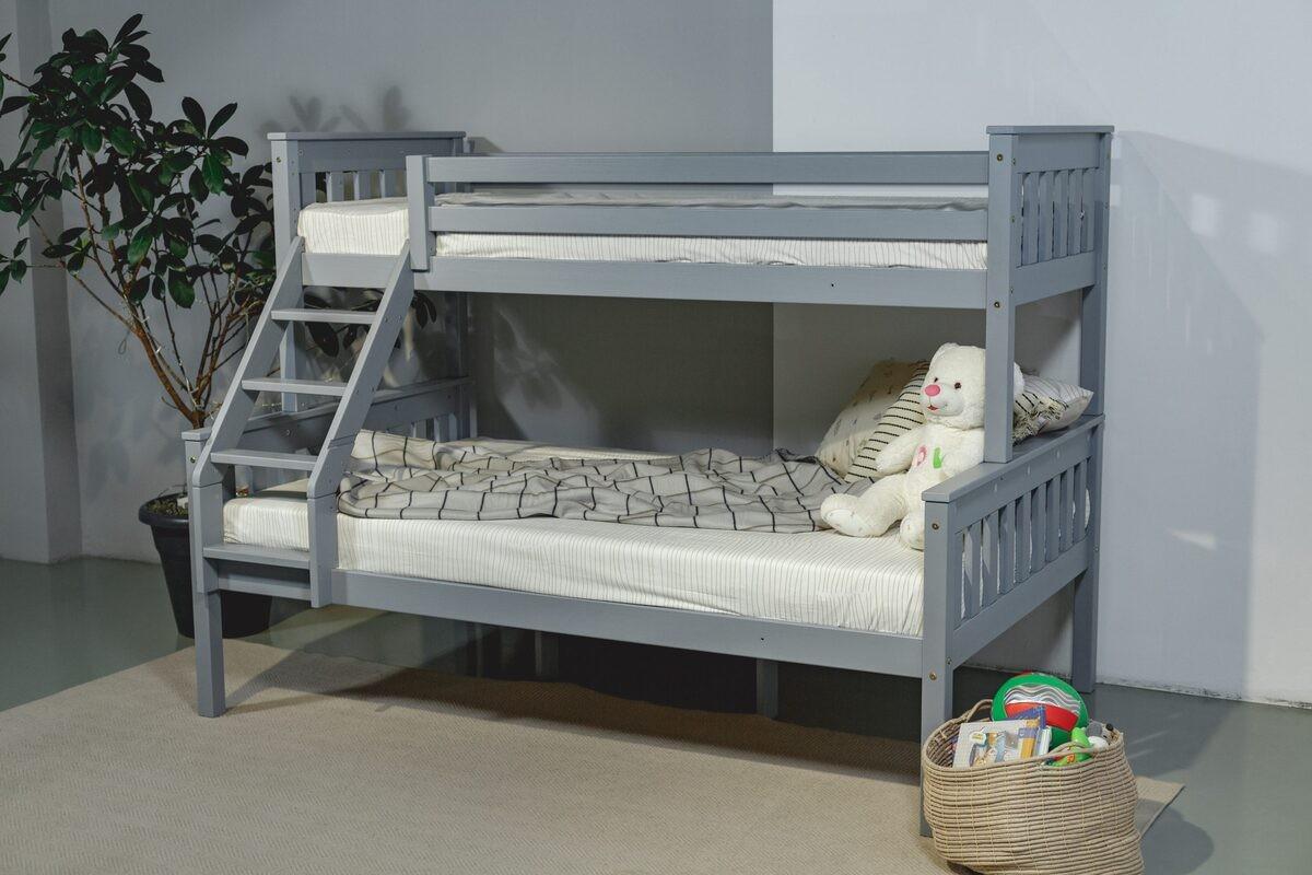 Pat copii MobiCasa Mowgli 80/120x200 Gri