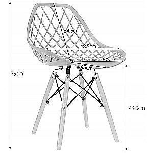 Scaun Sunrise C-73 PP (White/Beech)