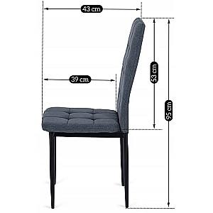 Scaun Mebel Elite Tex Gri Inchis/Negru