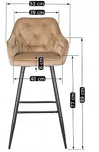 Scaun Mebel Elite Salem Bej/Negru