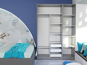 Dulap Bayro Serenity Trend Gri (3 sertare)