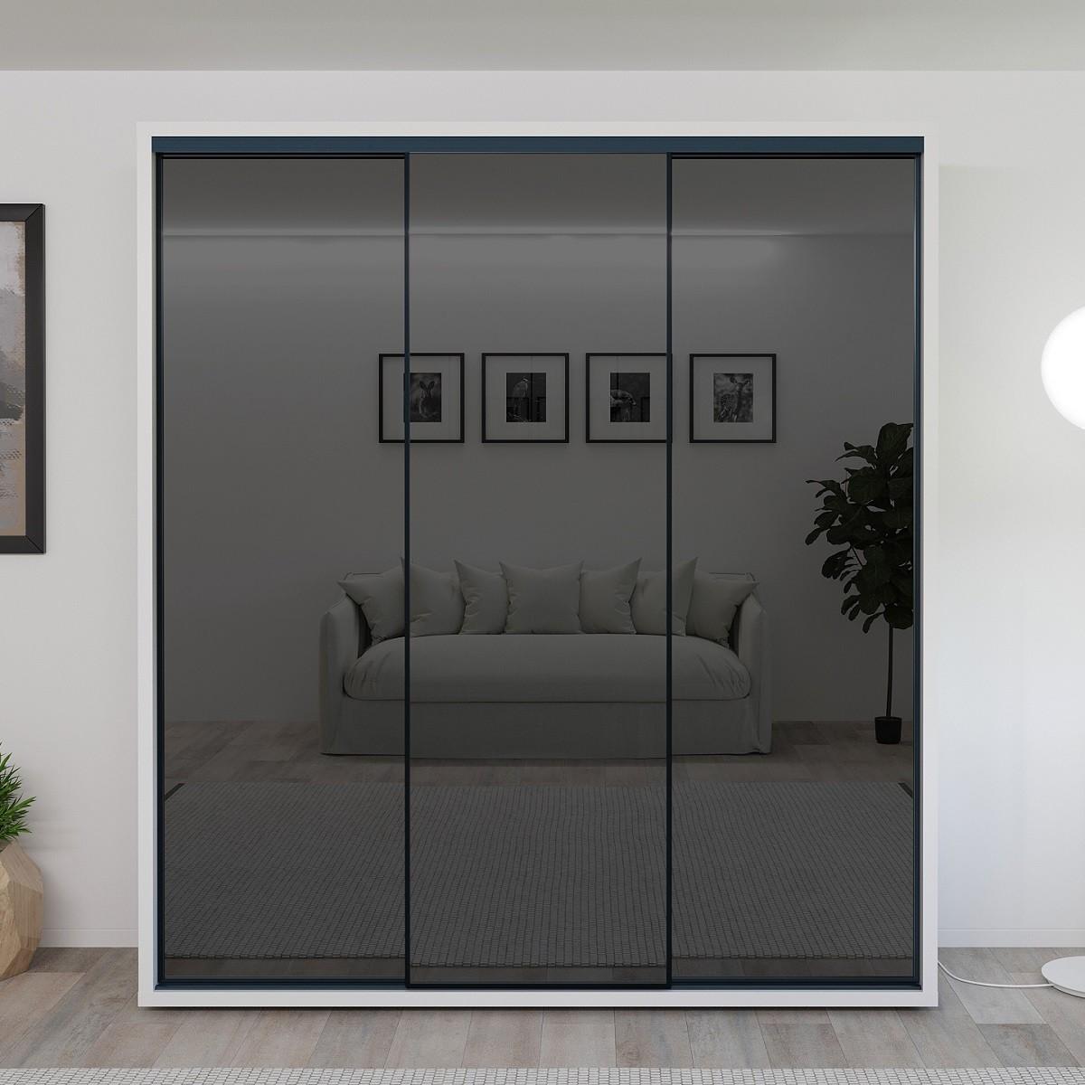 Dulap-cupe Bayro Parma Graphite Alb
