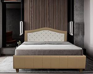 Pat Alcantara Diamond 160x200 Leather Cappuccino/White