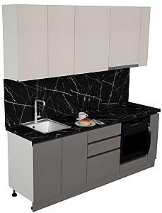 Set mobila bucatarie ArtFlame Gola 2.2 m Cream(Bej)/Stone Grey(Gri)
