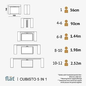Masa ArtFlame Cubisto Bej 2.6m