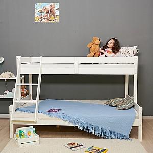 Pat copii MobiCasa Mira White 80/120x200