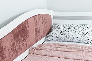 Pat copii MobiCasa Rapunzel 90x200 (stanga) Alb / Magic Velvet 2258 (Roz-Maro)