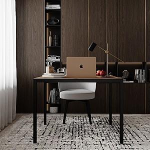 Masa de birou MobiCasa Brevity Loft 67x90 Stejar Kraft Auriu/Negru