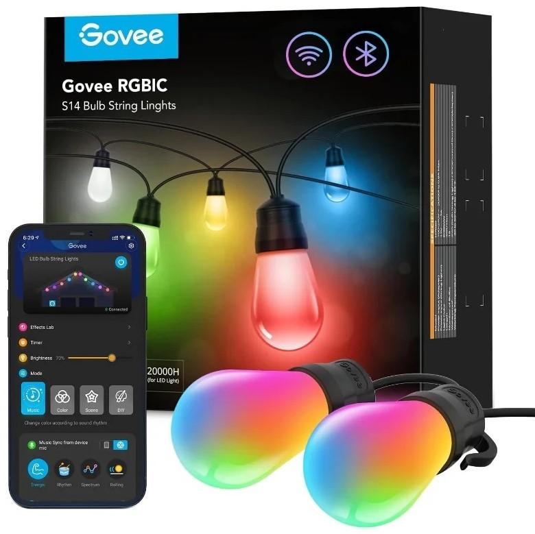 Iluminare inteligenta GOVEE RGBIC Smart Outdoor String Lights