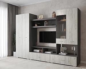Living ML Mobila ML-1 (var.1) Antracit/Stejar Kraft Alb