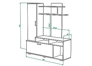 Living ML Mobila ML-4 Antracit/Stejar Kraft Alb