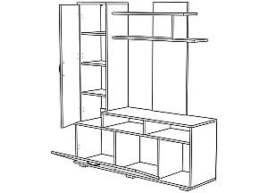 Living ML Mobila ML-4 Antracit/Stejar Kraft Alb