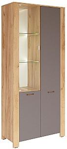 Dulap cu vitrina ML Mobila Vega Nr.6 2DV Stejar Auriu/Antracit