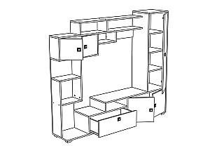 Living ML Mobila ML-11 Stejar Auriu/Alb