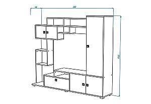 Living ML Mobila ML-11 Stejar Auriu/Alb