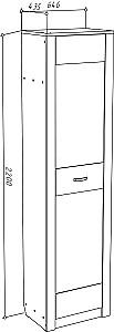 Dulap cu vitrina ML Mobila Gamma Nr.4 Stejar Maritim(Bej)/Wenge(Maro)