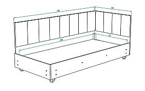 Pat copii ML Mobila Sharm 5 drept (90x200) Violet