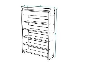 Raft pentru incaltaminte ML Mobila ML-14 (600) Stejar Kraft Alb