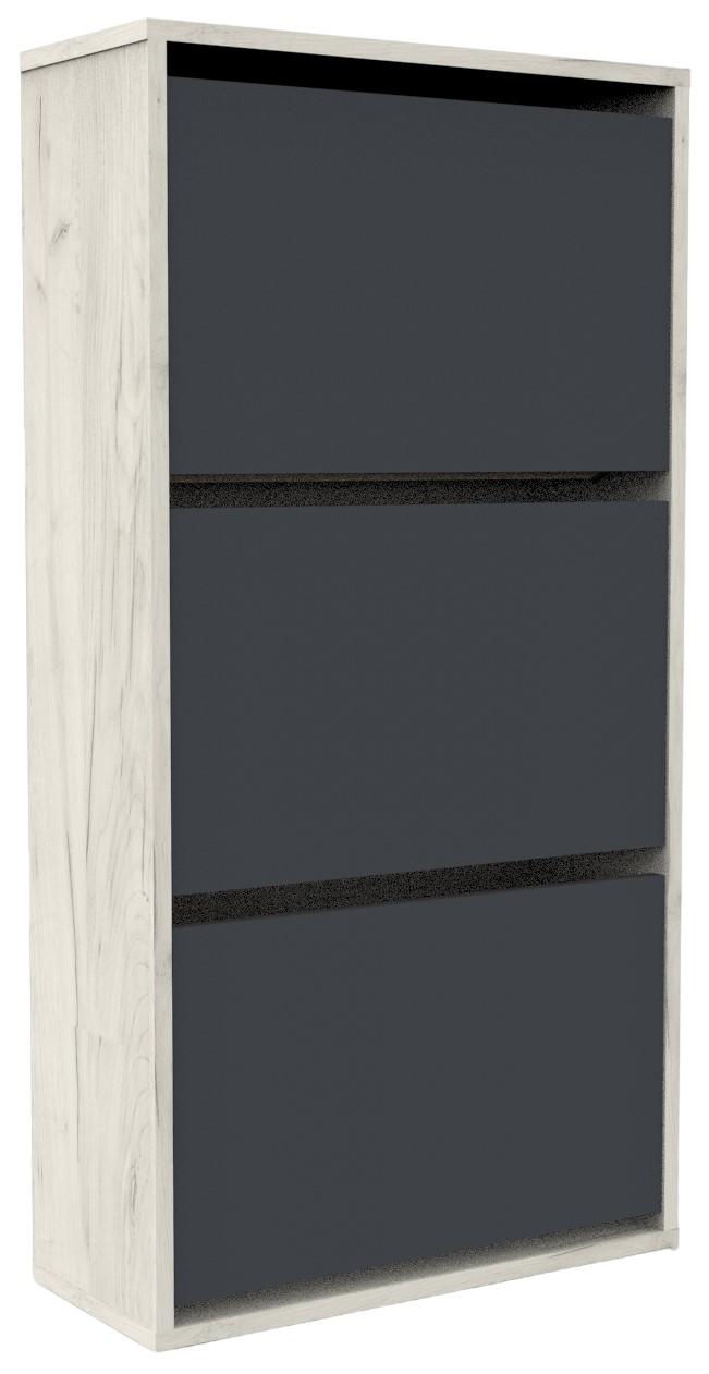 Dulap pentru incaltaminte ML Mobila ML-2 Stejar Kraft Alb/Antracit