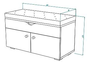 Dulap pentru incaltaminte ML Mobila ML-10 Stejar Auriu