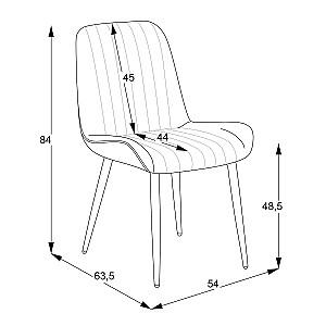 Scaun MG-Plus Versa Anka 23(Albastru Inchis)