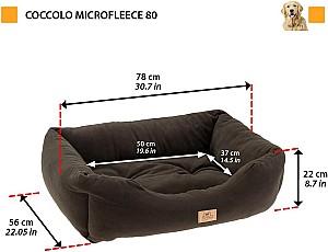 Pat pentru caine Ferplast Coccolo Microfleece 80 DarkGreen (83318023)